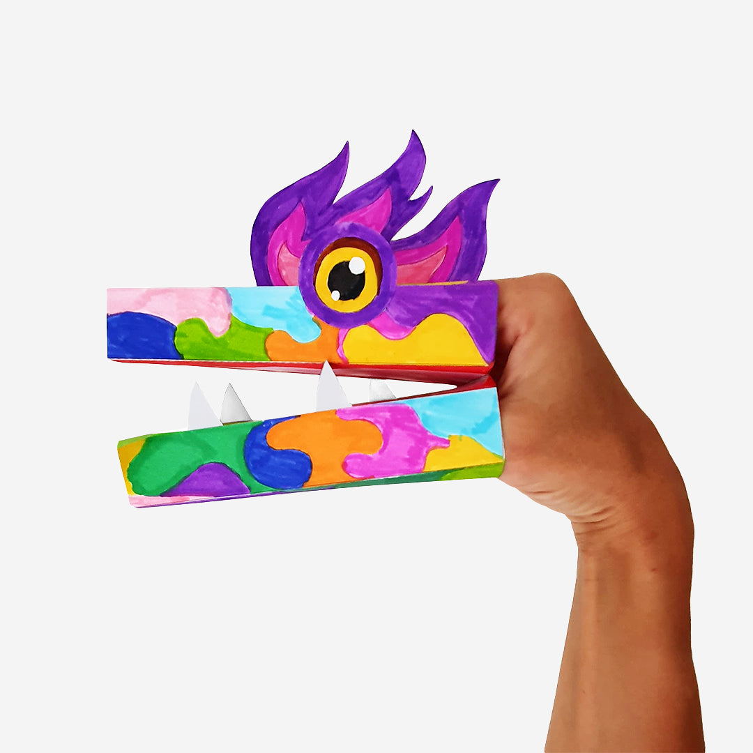 Printable Dragon Puppet - Design Your Own