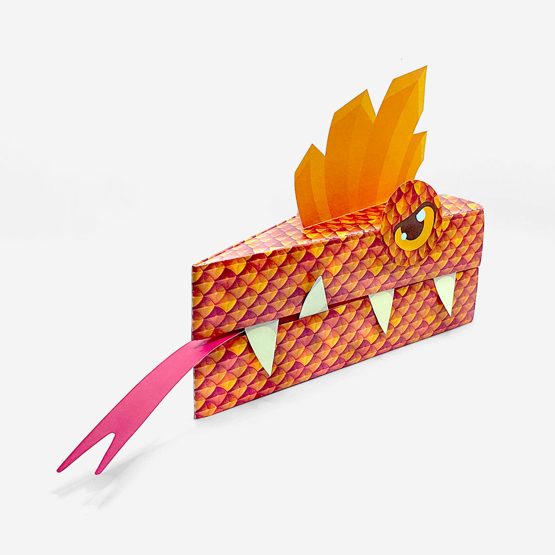 Printable Golden Dragon Puppet - Gilded Fang