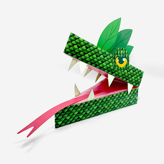 Printable Forest Dragon Puppet - Jungle Blaze