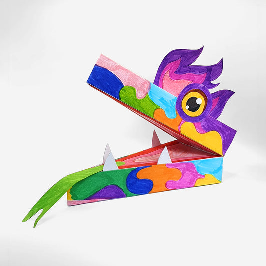 Printable Dragon Puppet - Design Your Own