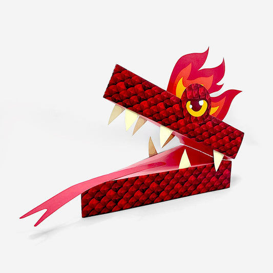 Printable Fire Dragon Puppet - Cinder Claw